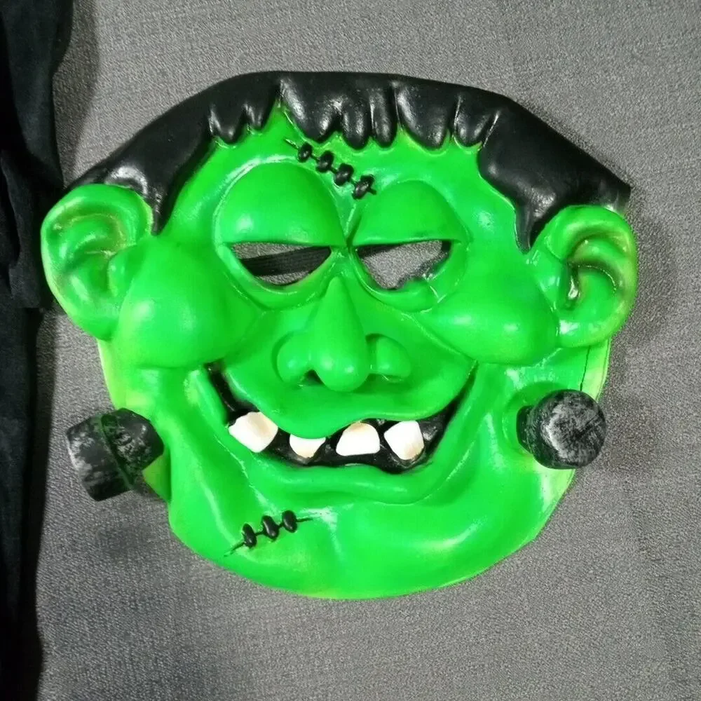 Vtg 90s Kids Ghost Frankenstein Halloween Mask Rubber Latex Vinyl Costume Lot